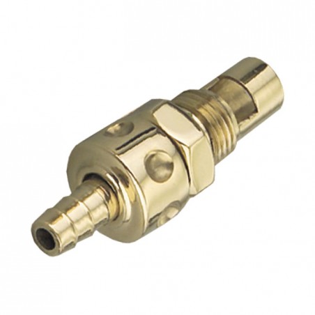kustom tech - Raccord d'arrivée d'essence In-Line - Pour carburateur S&S Super B - Laiton poli - KUSTOM TECH