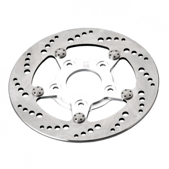 kustom tech - Disque de frein arrière Drilled - Côté gauche - 8.5" - Harley-Davidson Dyna de 2000 à 2017, Softail à partir