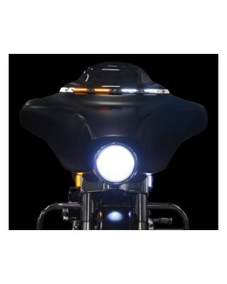 Custom Dynamics billet dynamic LED strips turn signals 06-13 FLHX 97-13 FLHT(NU) W/O DRIVING LIGHT BUCKETS