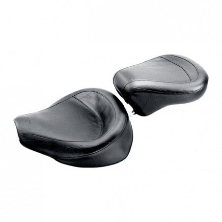 mustang - Selle solo Wide Touring - 16" de large - Harley-Davidson FL & Fx de 1965 à 1984 - Noir - MUSTANG