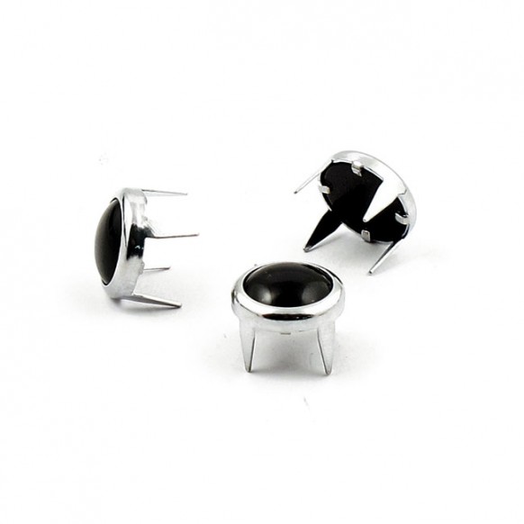 mustang - Clous de décoration de selle Black Pearl - 1/2" de diamètre - Chrome - MUSTANG