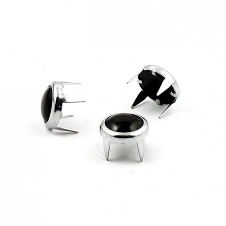 mustang - Clous de décoration de selle Black Pearl - 1/2" de diamètre - Chrome - MUSTANG