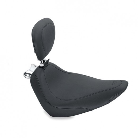 mustang - Selle solo Tripper avec dosseret - 14" de large - Harley-Davidson Softail FLSTS de 2000 à 2005, FLSTN & FLSTC de 200