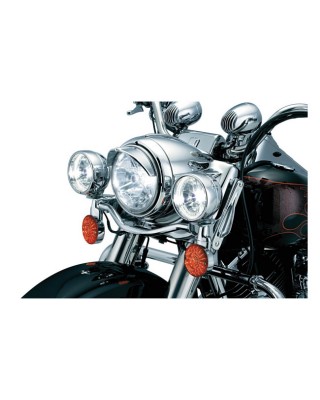 Kuryakyn 7" headlamp visor chrome All H-D with 7" headlamps (excl. 14-20 Electra Glides, Street Glides & Trikes)