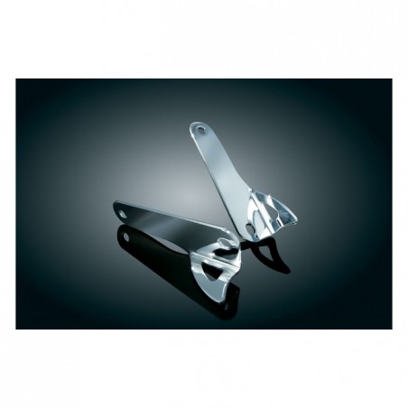 Kuryakyn, front fork custom tie-down brackets. Chrome 06-13 FLHX 04-05 FLHTCSE 06-13 FLHTCUSE 10-12 FLHXSE(NU)