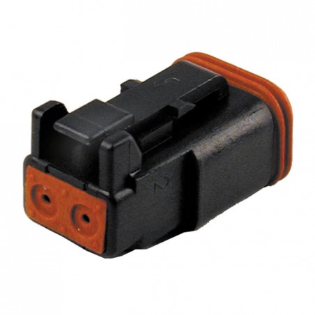 NAMZ, Deutsch DT connectors. Black, plug housing, 2-pins MULTIFIT