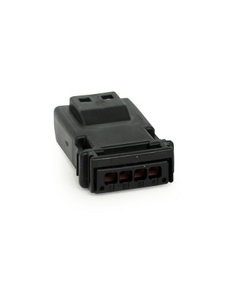 NAMZ, Deutsch MX-1900 connector. Black, receptable, 4-pins 11-20 Softail 12-17 Dyna 14-20 Touring 14-20 XL 17-20 XG750A