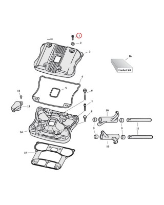 gardner-wescott - Kit visserie pour cache culbuteur big twin evo et sportster inox - GARDNER-WESTCOTT