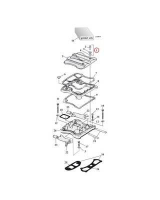 gardner-wescott - Kit visserie pour cache culbuteur big twin evo et sportster inox - GARDNER-WESTCOTT
