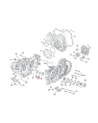 alto - Circlips de roulement de vilebrequin - Harley-Davidson Big Twin & Sportster à partir de 1987 - ALTO
