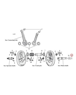 alto - Circlips de roulement de vilebrequin - Harley-Davidson Big Twin & Sportster à partir de 1987 - ALTO