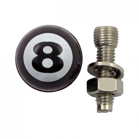 triktopz - Vis d'entourage de plaque d'immatriculation - 8-Ball - Noir - TRIKTOPZ