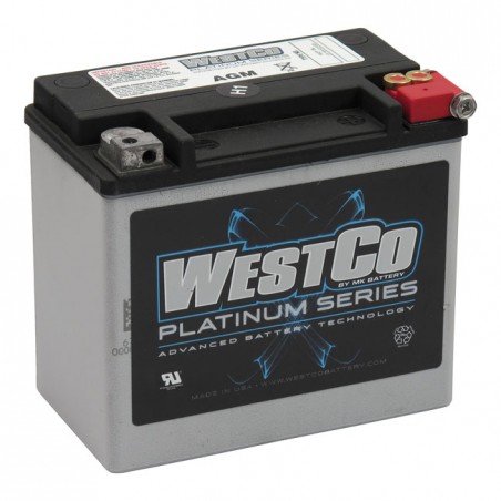 westco - Batterie scellée AGM - 12V - 19A - 325CCA - Harley-Davidson Dyna & Softail de 1991 à 1996 - WESTCO
