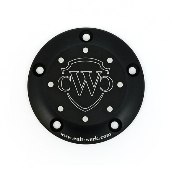 cult werk - Cache allumage Logo - Harley-Davidson avec moteur Twin Cam de 1999 à 2017 - Noir - CULTWERK
