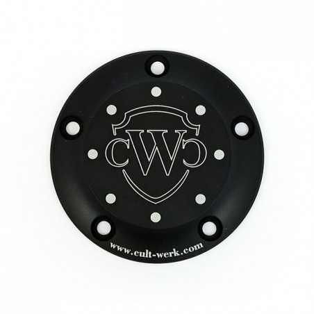 cult werk - Cache allumage Logo - Harley-Davidson avec moteur Twin Cam de 1999 à 2017 - Noir - CULTWERK