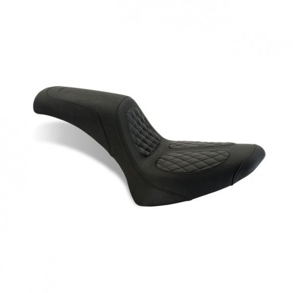 mustang - Selle bi-place Tripper Fastback Diamond by Perewitz - Harley-Davidson Softail de 1984 à 1999 avec roue de 150mm - No