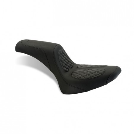 mustang - Selle bi-place Tripper Fastback Diamond by Perewitz - Harley-Davidson Softail de 1984 à 1999 avec roue de 150mm - No