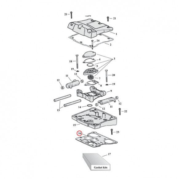 COMETIC GASKETS, LOWER ROCKER COVER 99-17 TCA/B (NU)