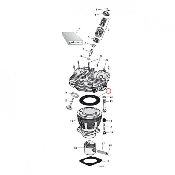 CYL HEAD GASKET SET, 3 5/8 BIG BORE 66-84 SHOVEL(NU)