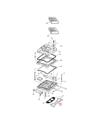 COMETIC GASKETS, RCKR CVR LEFT. STEEL 84-99(NU)Evo B.T. 86-20 XL 08-12(NU)XR1200 91-10(NU)Buell XB