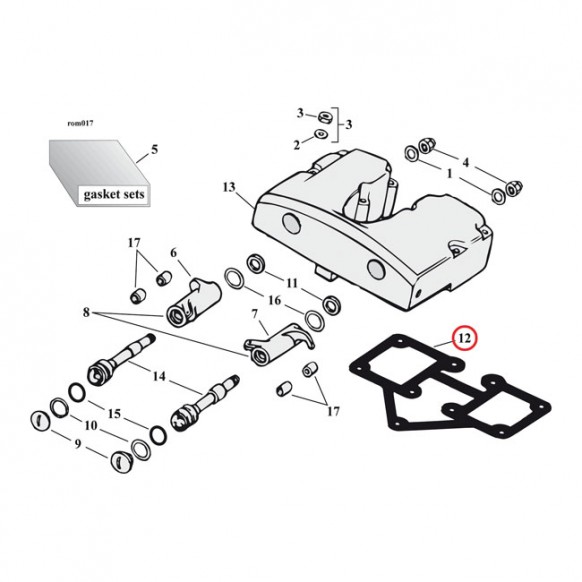COMETIC GASKETS, ROCKER COVER 031 INCH 66-84 B.T.(NU)