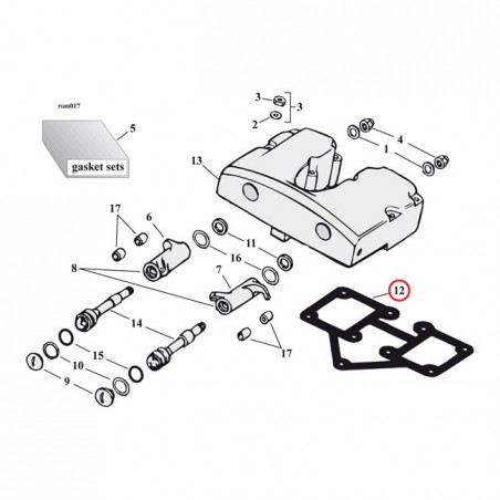 COMETIC GASKETS, ROCKER COVER 031 INCH 66-84 B.T.(NU)