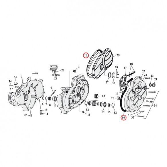 COMETIC GASKET, PRIMARY COVER 67-76 XLH 70-76 XLCH(NU) (AFM .060")