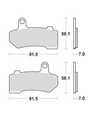 sbs - Plaquettes de frein avant - Harley-Davidson Touring à partir de 2008 & V-Rod de 2006 à 2017 - Métal fritté - SBS