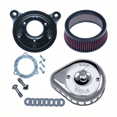 S&S Mini Teardrop Stealth air cleaner kit 16-17 Softail 2017 FXDLS 08-16 Touring, Trike. (e-throttle) (NU)