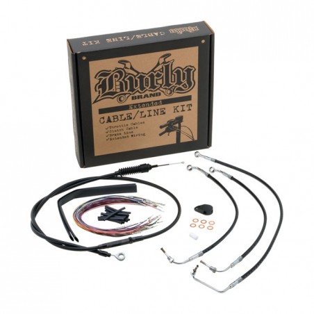Burly Apehanger Cable/Line Kit 14-16 FLHR / FLHRC. With ABS (NU)