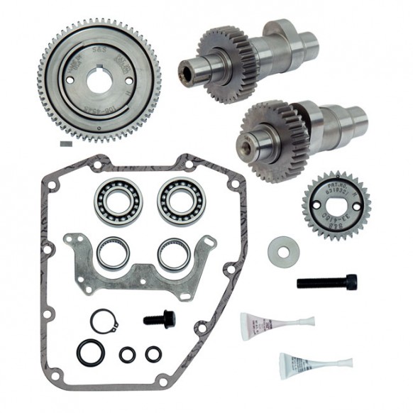 S&S, gear drive 551G camshaft kit (IOG) 99-06 Twin Cam (excl. 2006 Dyna) with stock non-hydraulic chain tensioners (NU)
