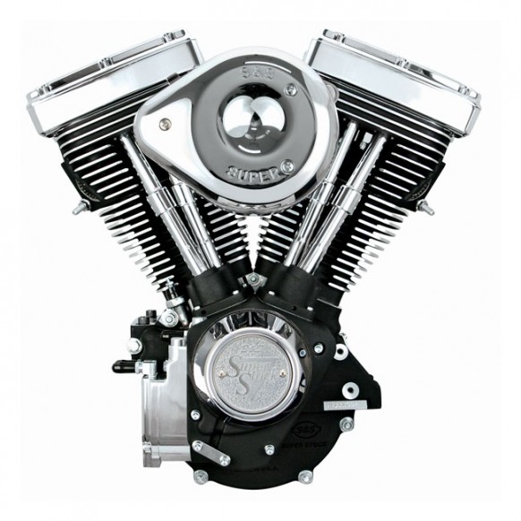 S&S, V80" basic engine assembly. Black 84-99 B.T. (NU)