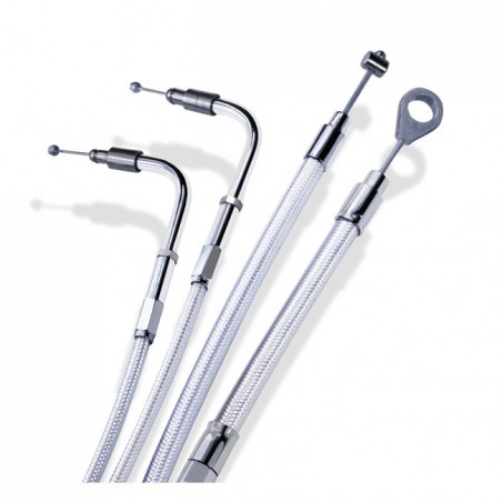 barnett - Câble de retour - Taille OEM - 2" - Harley-Davidson Big Twin de 1981 à 1989 & Sportster XL de 1981 à 1987 - Argent