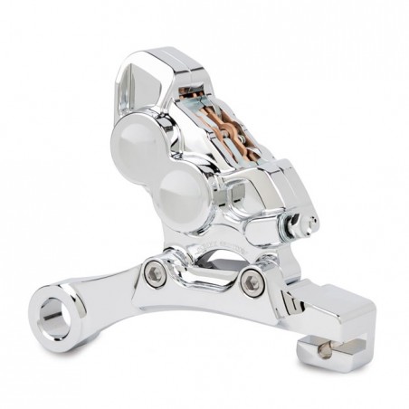 Ness 4 piston caliper & bracket kit rear 08-20 Touring