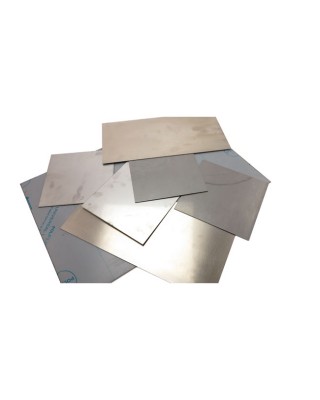 mcs - Tôle d'acier - 200 x 200 x 2 mm - Acier inoxydable - MCS