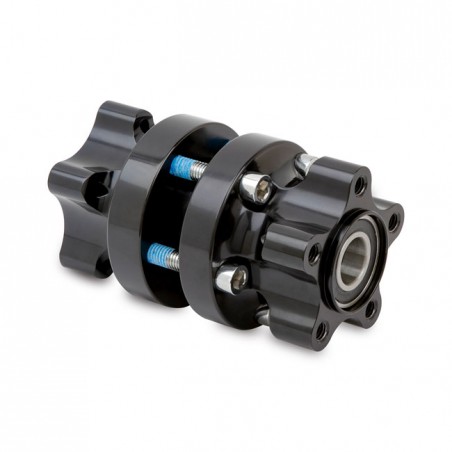 Ness wheel hub front black DF 08-20 Touring