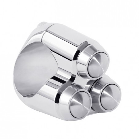 Motone, micro switch with 3 buttons. Chrome Universal