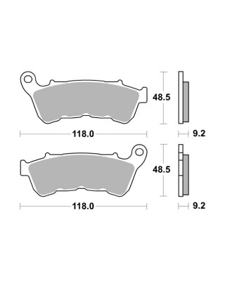 sbs - Plaquettes de frein avant - Harley-Davidson Sportster XL à partir de 2014 - Métal fritté - SBS
