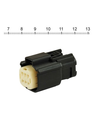 NAMZ, Molex MX-150 connector. Black, plug, 6-pin 07-20 various H-D
