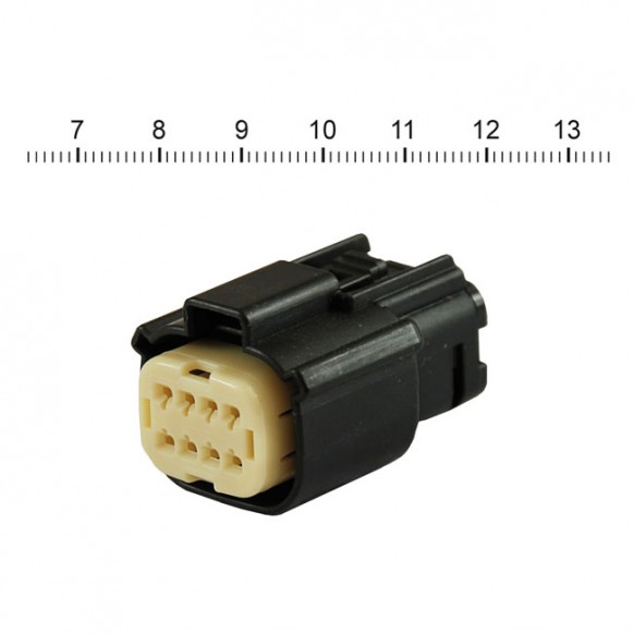 NAMZ, Molex MX-150 connector. Black, plug, 8-pin 07-20 various H-D