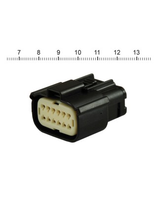 NAMZ, Molex MX-150 connector. Black, plug, 12-pin 07-20 various H-D