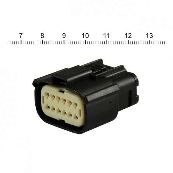 NAMZ, Molex MX-150 connector. Black, plug, 12-pin 07-20 various H-D