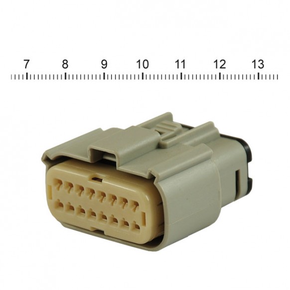 NAMZ, Molex MX-150 connector. Gray, plug, 16-pin 07-20 various H-D