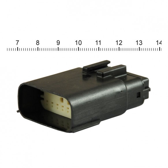 NAMZ, Molex MX-150 connector. Black, receptable, 16-pin 07-20 various H-D
