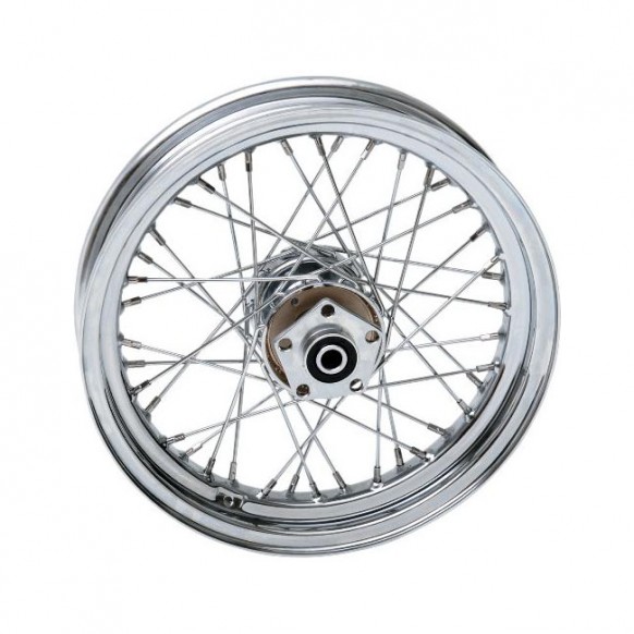 mcs - Roue arrière à 40 rayons - 3.00" x 16" - Harley-Davidson FX de 1982 à 1986 - Chrome - MCS