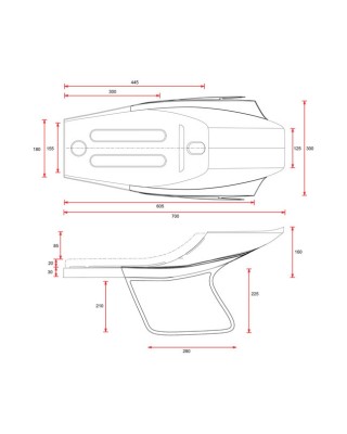 C-Racer, Flat Racer SCR14.1 seat. Black universal