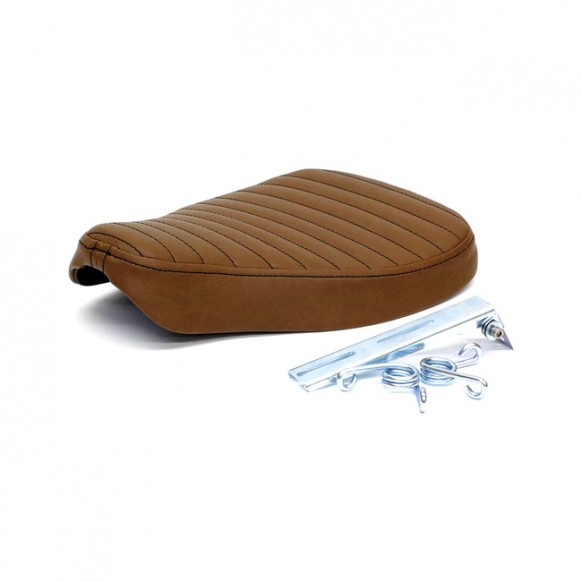 C-Racer, Classic bobber solo seat. Large. Dark brown universal