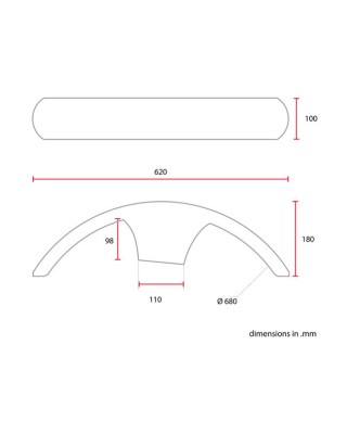 C-Racer universal 17/18" front fender No1 universal