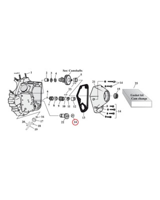 mcs - Rondelles de calage de reniflard de distribution - 0.125" - Harley-Davidson Big Twin de 1977 à 1999 - Acier - MCS