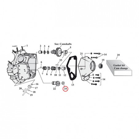 mcs - Rondelles de calage de reniflard de distribution - 0.145" - Harley-Davidson Big Twin de 1977 à 1999 - Acier - MCS